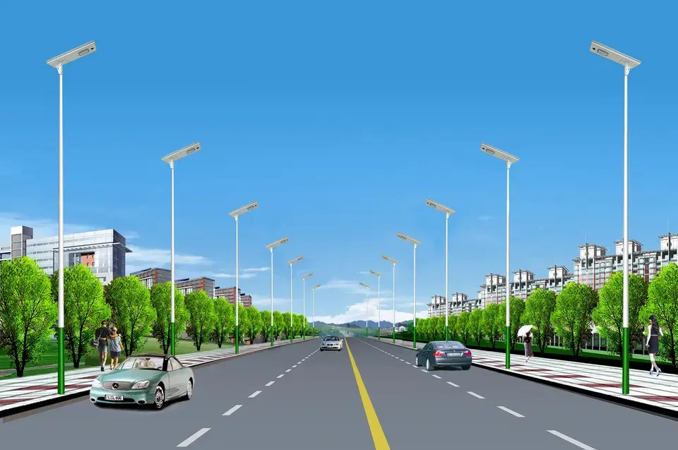 Clean and environmentally friendly solar street lights durable aluminum all in one solar street light
